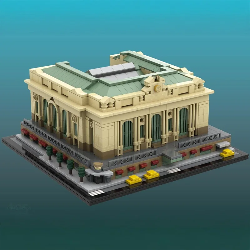 Central Station Terminal Classic Street View Architecture MOC Block Model