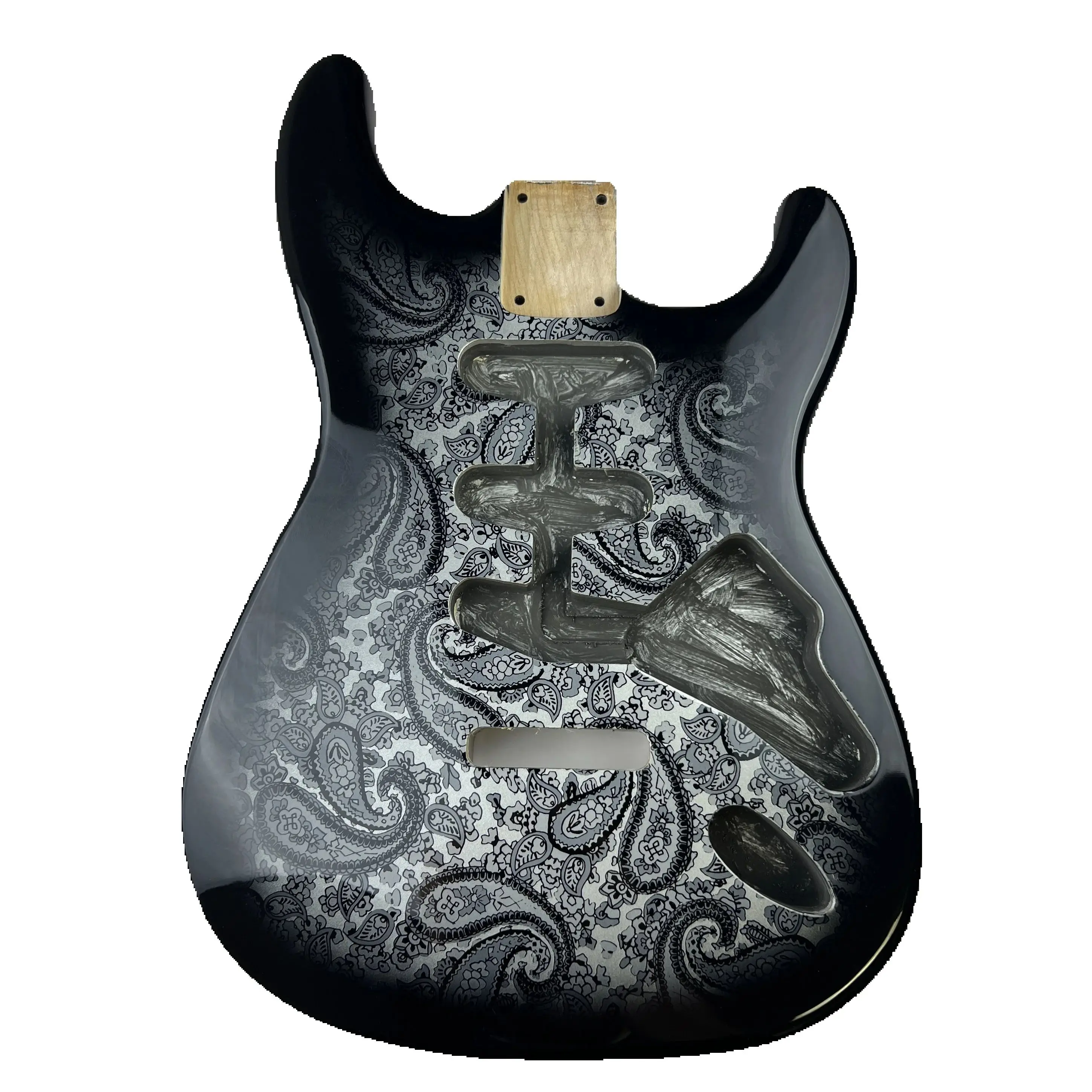 ST Alder Electric Guitar Body - Metallic Green Gloss Polyester Finish | Replacement Part for Stratocaster | DIY Guitar Buildi