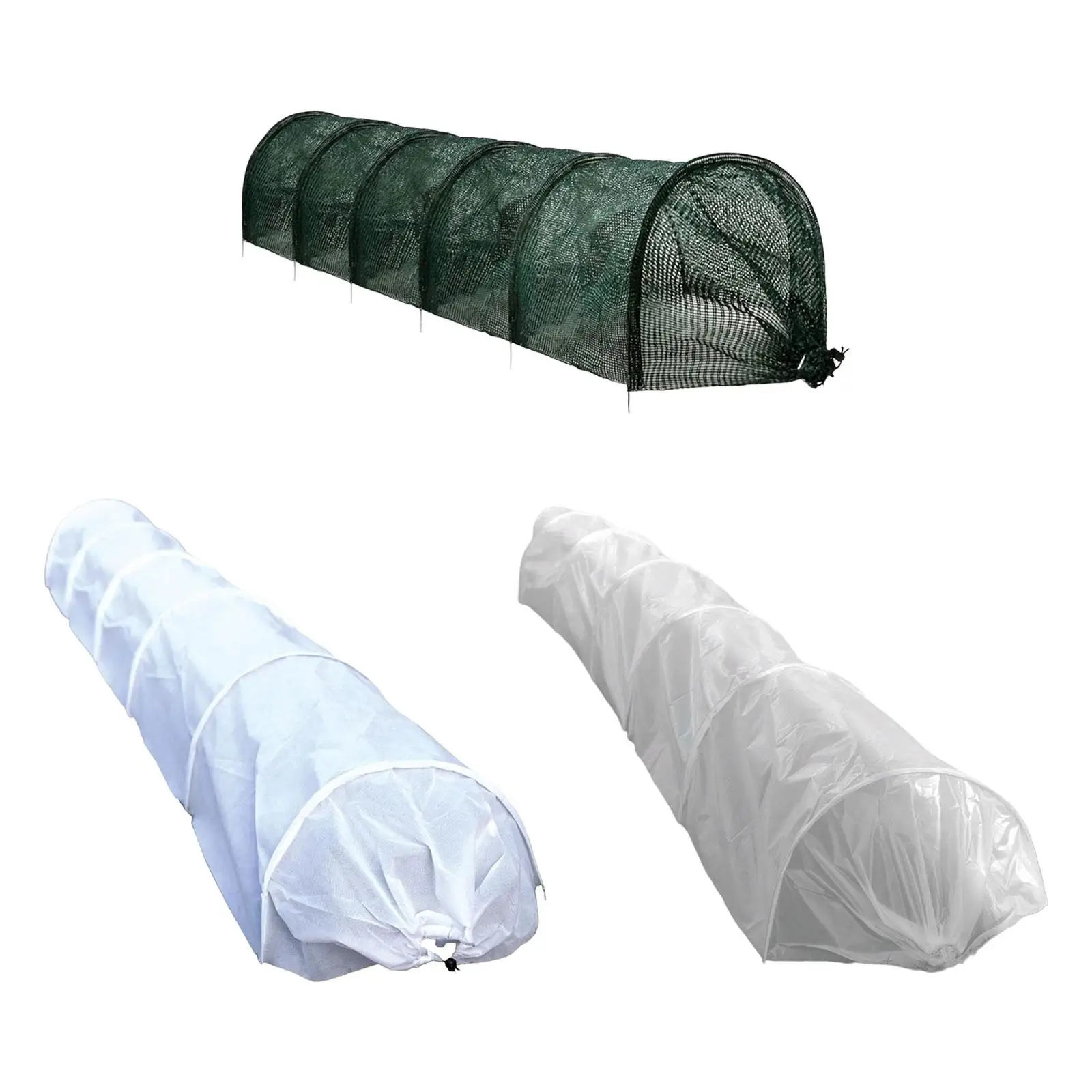

Garden Tunnel Shade Net Cover Heavy Duty Green Houses Kit Quick Release Cloche Hoops for Outdoor Outside Yard Patio Farm