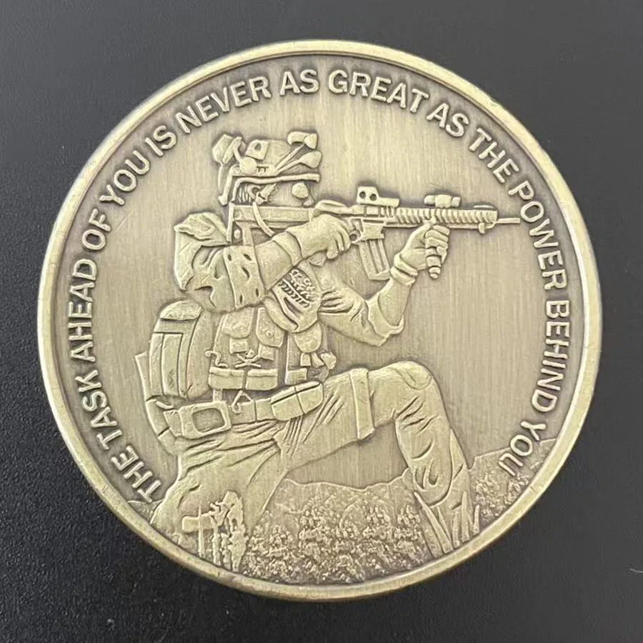 Pièce de monnaie souvenir des forces spéciales, sniper, soldat, prière des Ephèsiens, pièce commémorative, vétéran, plaqué cuivre, pièce de monnaie de collection