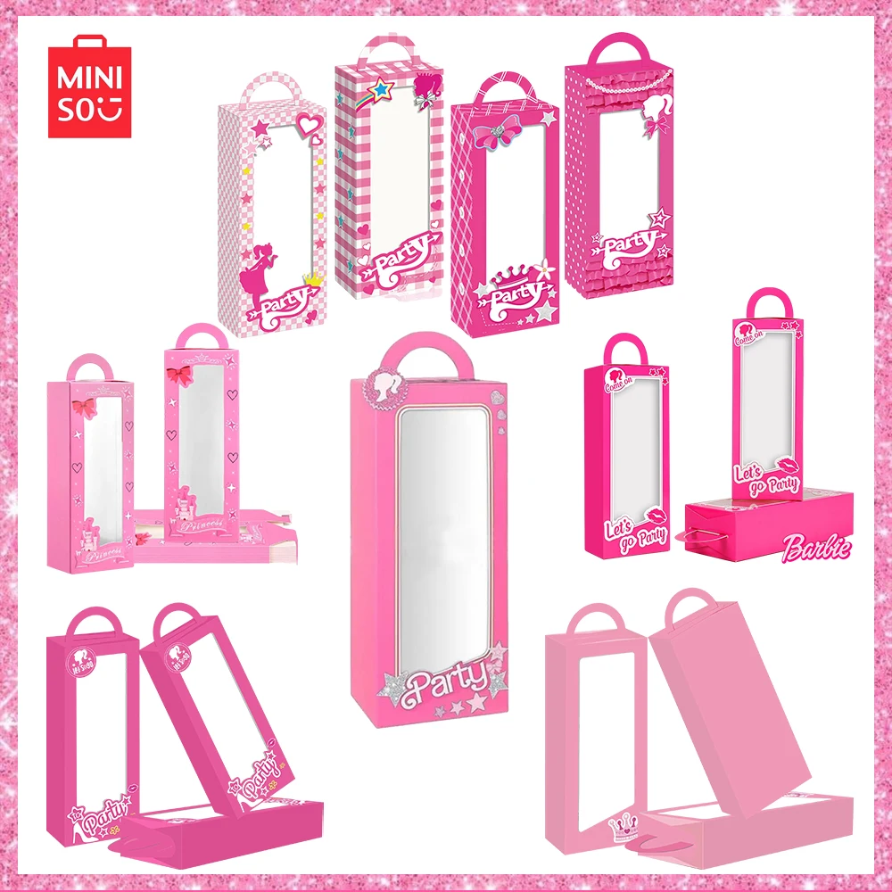 2024Miniso New Barbie Party Favorites Candy Box 12 Pieces Birthday Gift Package Creative Birthday Candy Box Bridal Gift Boxes