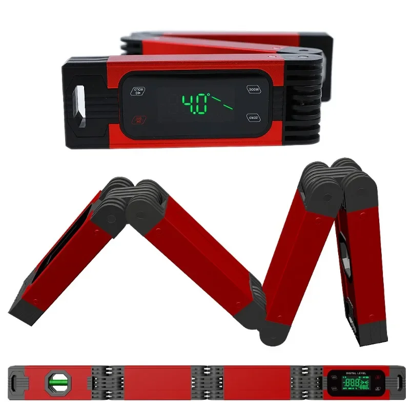 High-precision multi-function folding digital display horizontal ruler home improvement corner woodworking measuring tool
