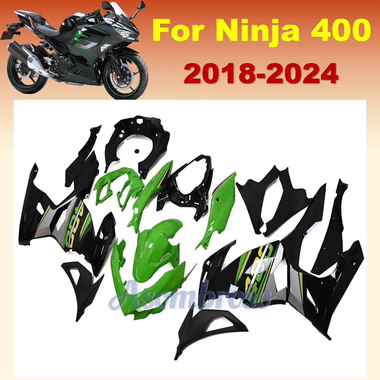 Fairing kit For Ninja 400 2018 2019 2020 2022 2021 2023 2024 EX400R 18-24 Sportbike Body Cover Rebuild Replace Plastic Housing