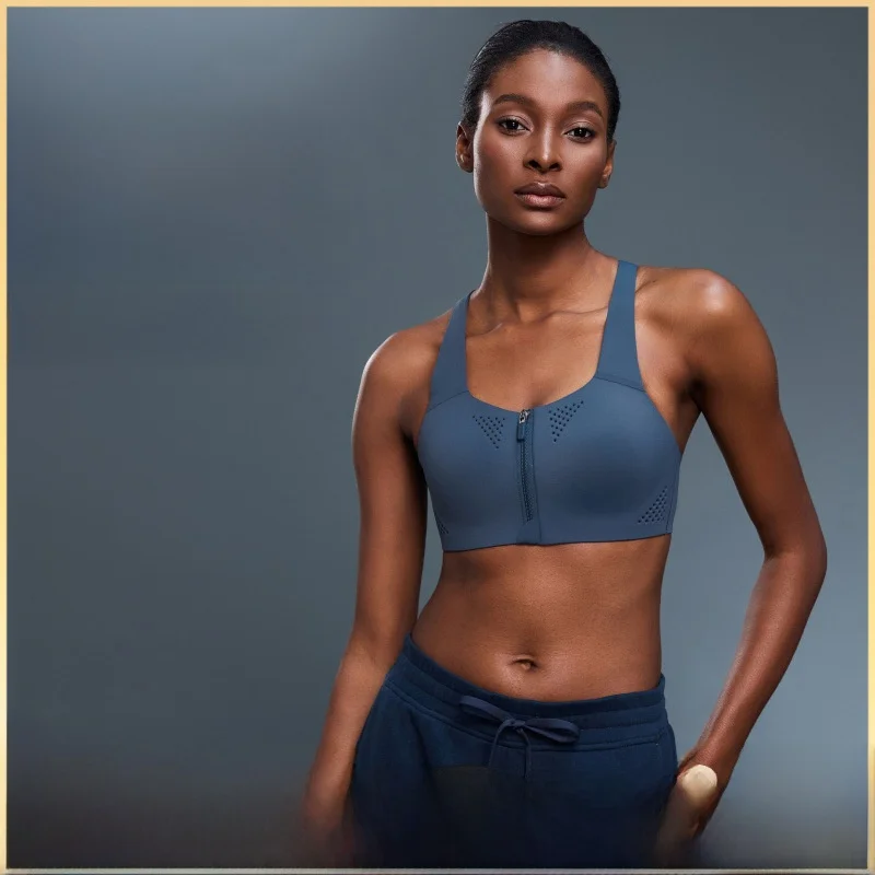 

High-Intensity Yoga Sports Bra Women's Adjustable Shoulder Strap Breathable Backless One-Piece Cup Gym Workout Underwear