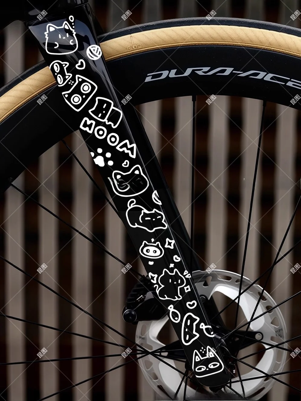 Road Bike Decal Mountain Bike Frame Fork Cute  Graffiti DIY Modification Body Sticker Decoration Auto Accessories