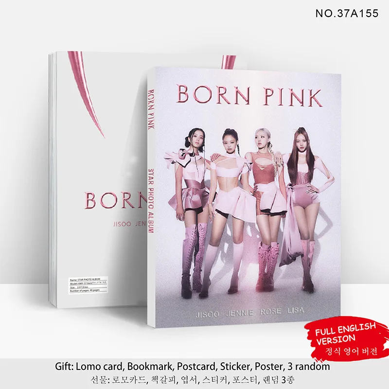 Kpop Black and Pink New Album 5-STAR Photo Album Portrait HD Photo Gallery Sticker Poster Bookmark Collection Card Fans Gifts