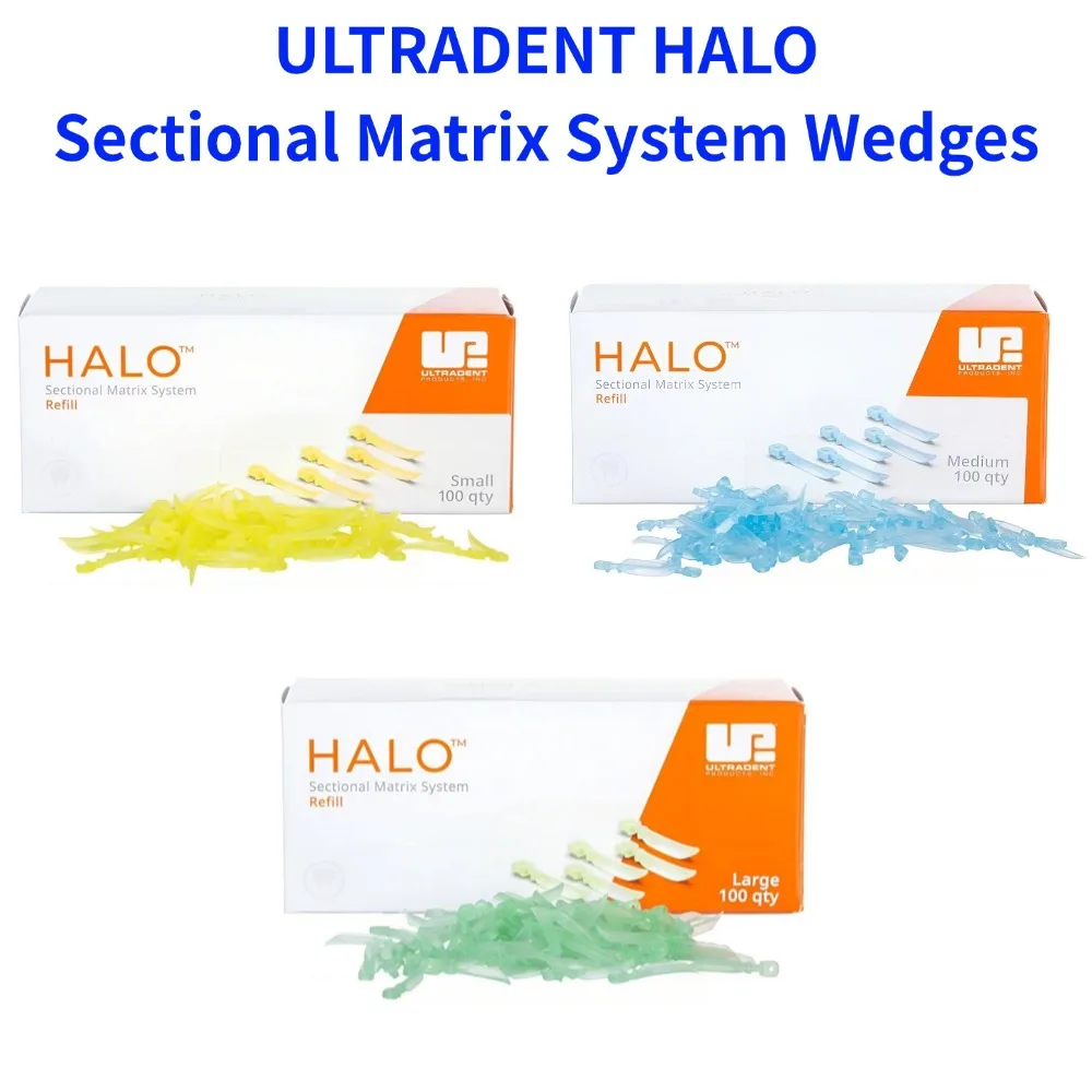 Ultradent Halo Sectional Matrix System Wedges Halo Sectional Matrix System Wedges 100Pcs/Box Anatomical Dental Wedges Hollow