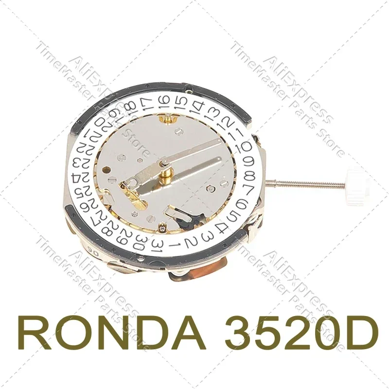 Ronda 3520D brand new Swiss original multimotor quartz 3520.D movement 6.12 microseconds watch movement parts