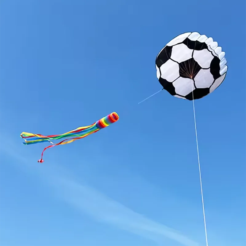 6M Inflatable Football Kite Soft Giant Kite 3D Ripstop Nylon Easy to Fly Outdoor Beach Kite
