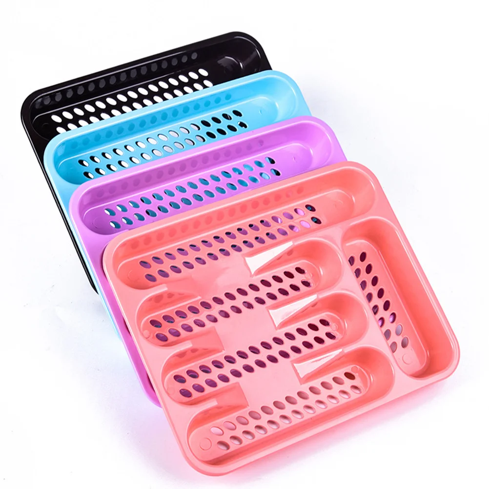 

Tableware Storage Basket Thickened Drain Plate Compartment Design For Fork Spoon Knife Chopsticks Organizer Home Kitchen Sorting