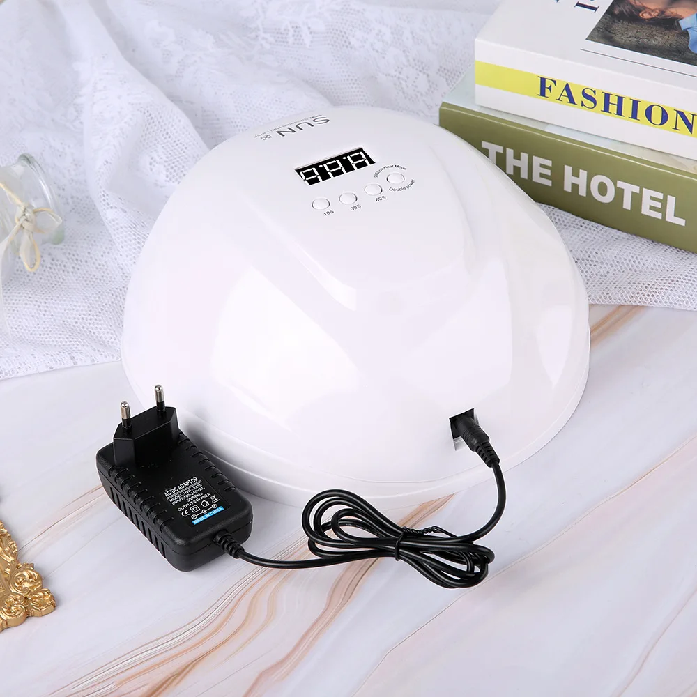 โคมไฟเล็บแห้ง 36 LEDs Fast Curing GEL โคมไฟสมาร์ทเซนเซอร์จับเวลาเล็บเครื่องเป่าสําหรับบ่ม LED UV GEL US/EU/UK