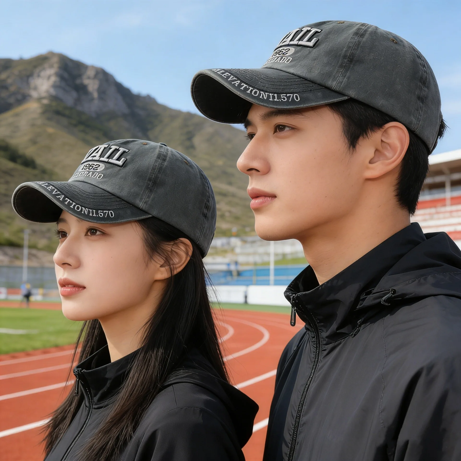 Four-season washed cotton baseball cap, fashion faded worn look, embroidered visor cap, European and American style, foreign tra