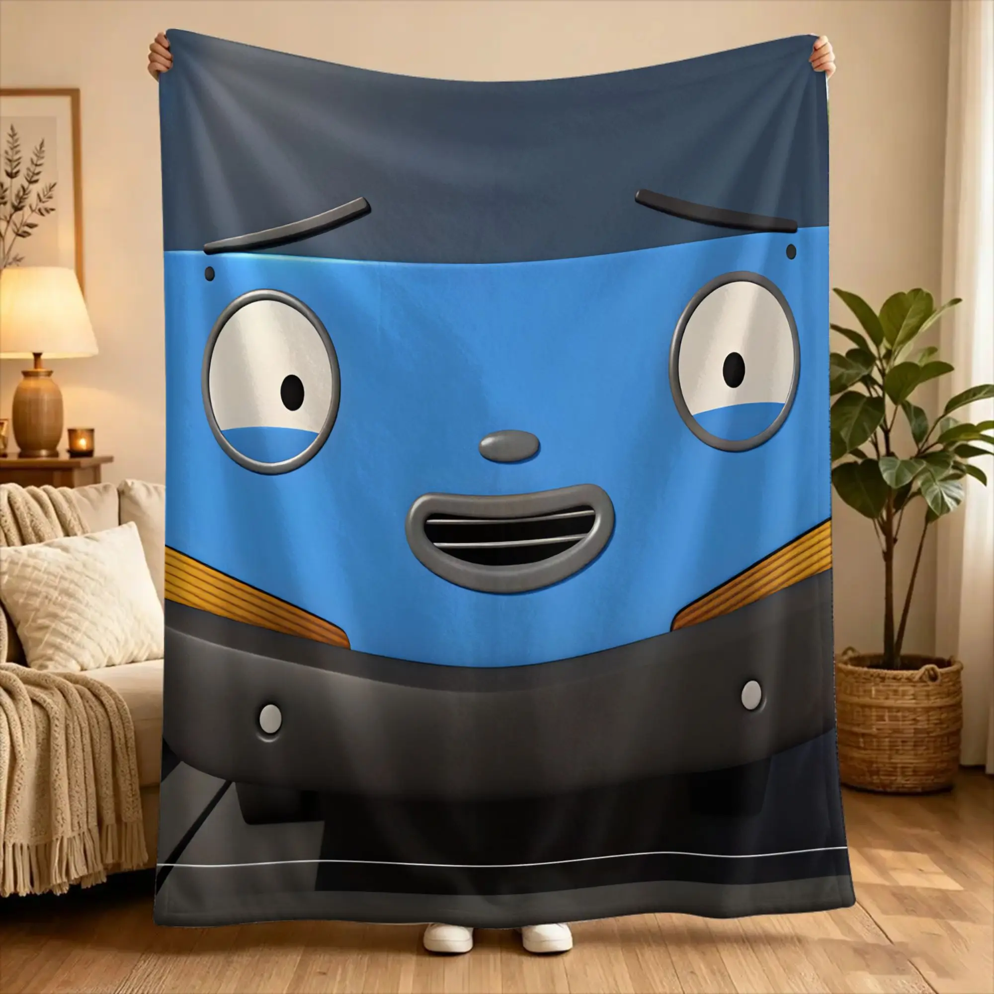 T-Tayo the L-Little Bus  Blanket Quality Super Soft  Bedding Throws Winter Airplane Travel Outdoor Graphic Bedspread
