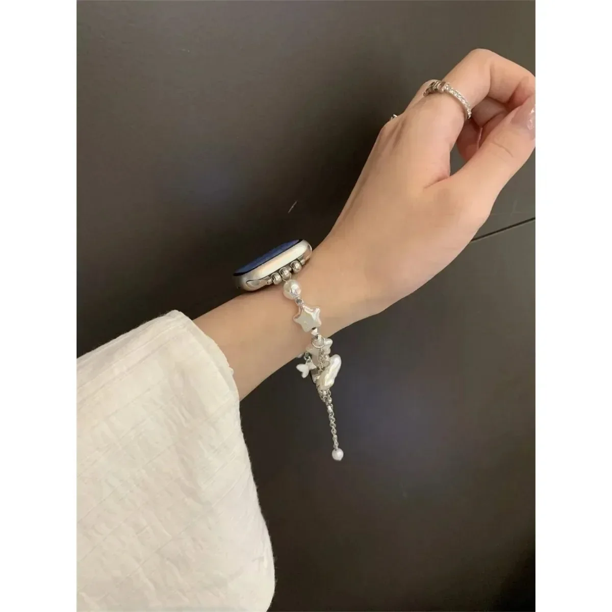 Bracelet de montre à bijoux pour iWatch Ultra 2 Series 10/9/8/7/6/5 Bracelet de montre tendance 42/44/45/46/49 mm 38/40/41 mm_voghion.com