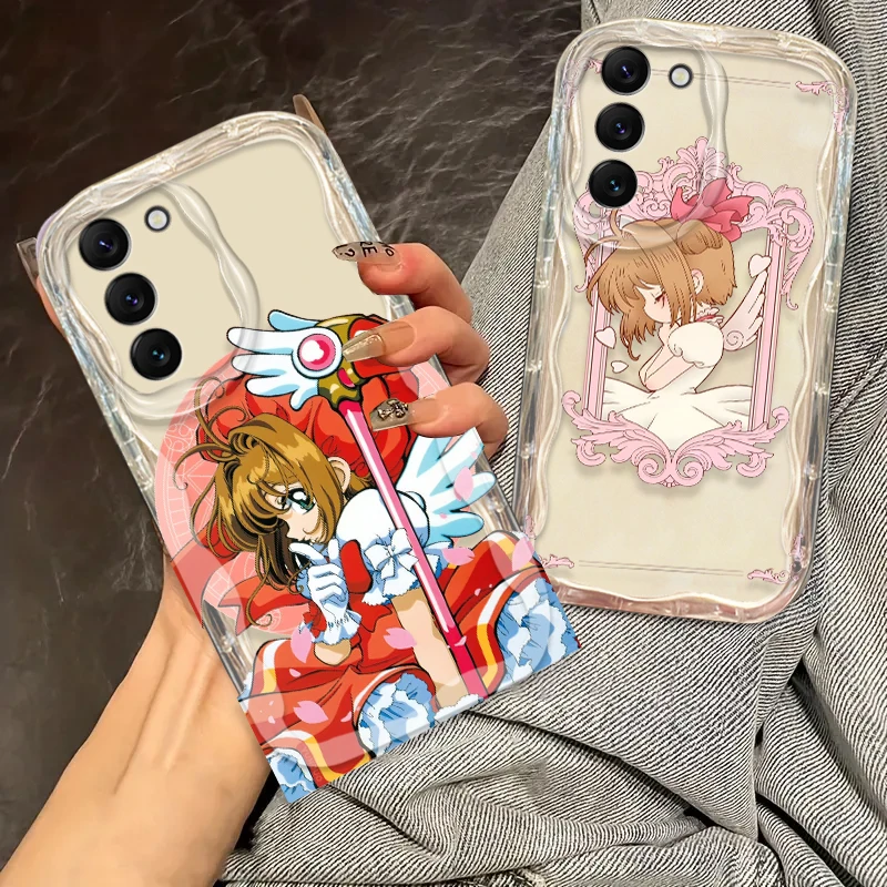 Anime Cardcaptor Sakura Cover For S21 S23 S24 Ultra Plus FE A55 A35 A25 A05S A54 A53 A52 A33 A32 Wave Oil Phone Case