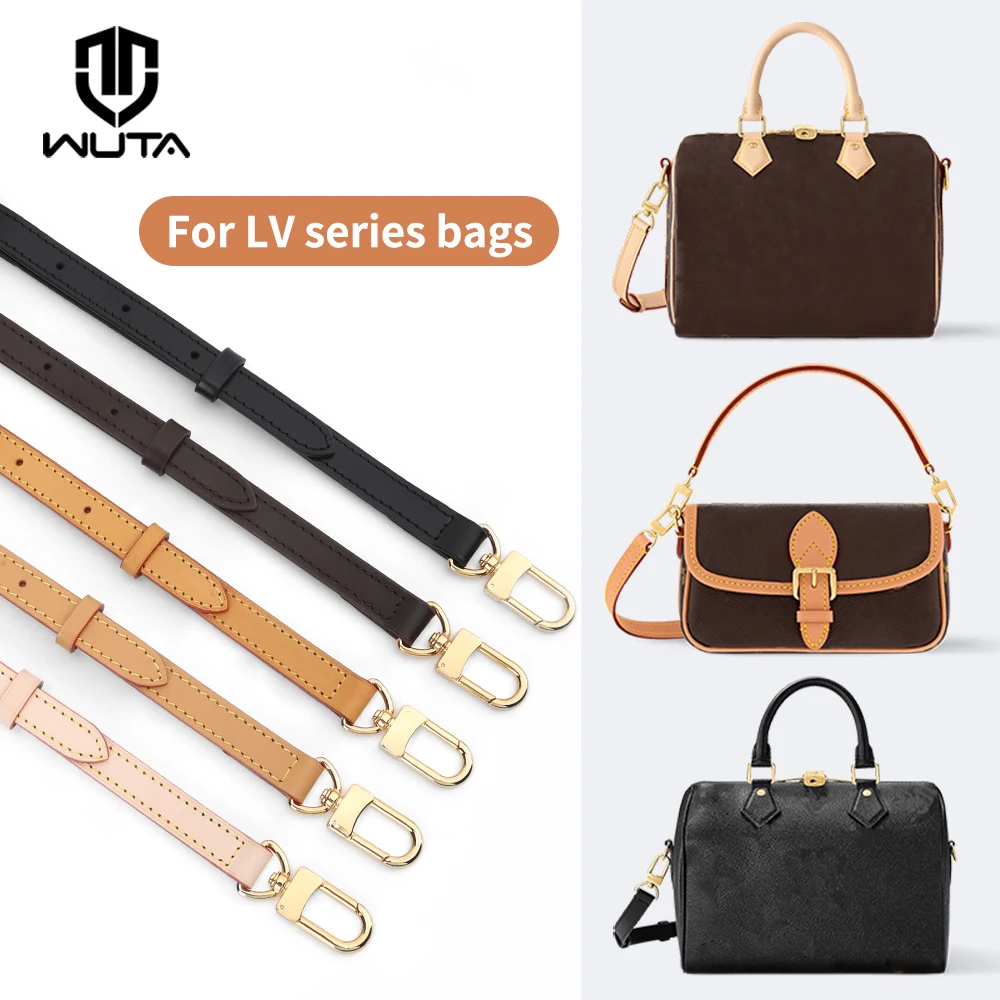 WUTA Leather Bag Strap 100% Genuine Leather Shoulder Strap Universal for LV Strap Crossbody Replacement Belts Bag Accessories