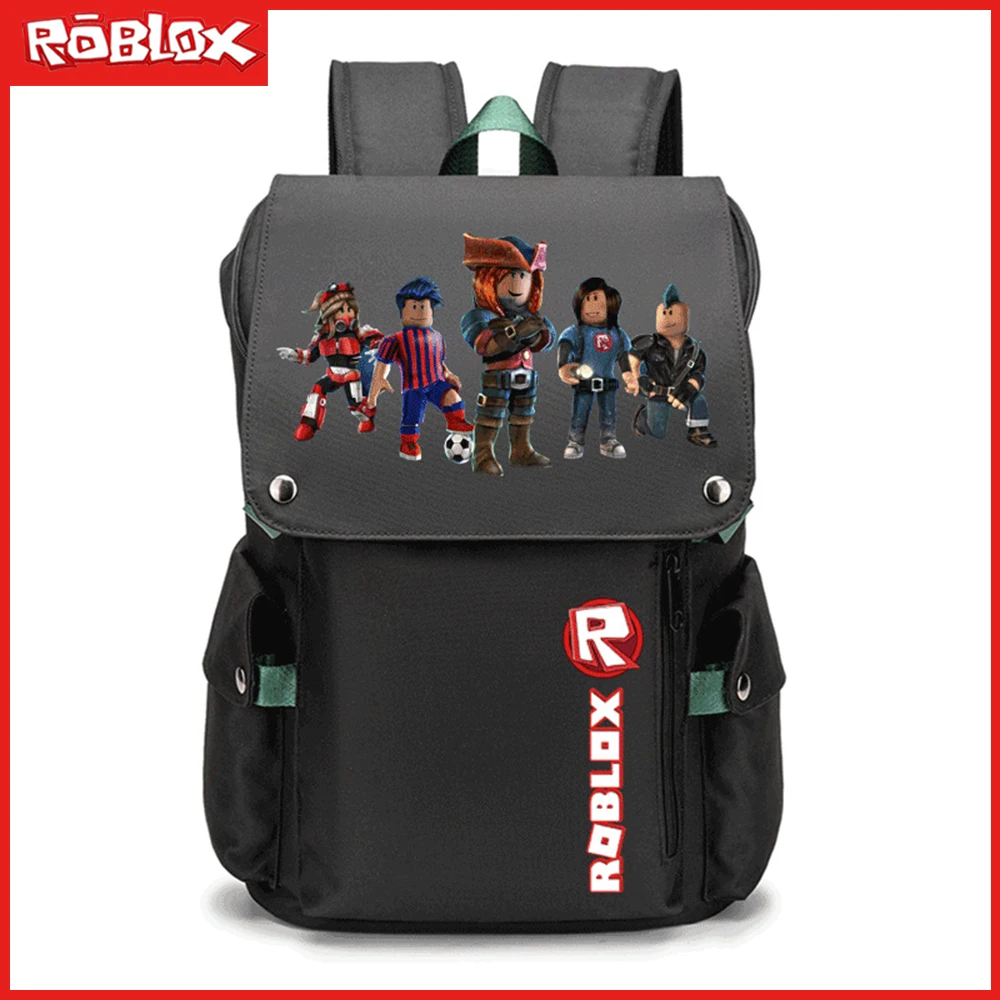 New Roblox Schoolbag Men and Women Shoulders Backpack Large Capacity Leisure Computer Bag Cartoon Printing Fashion Birthday Gift