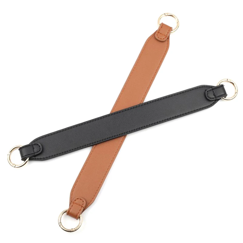 PU Leather Bag Strap, Handbags Handles, Curto Purse Strap, Golden Buckle, Substituição Bag Belt Band