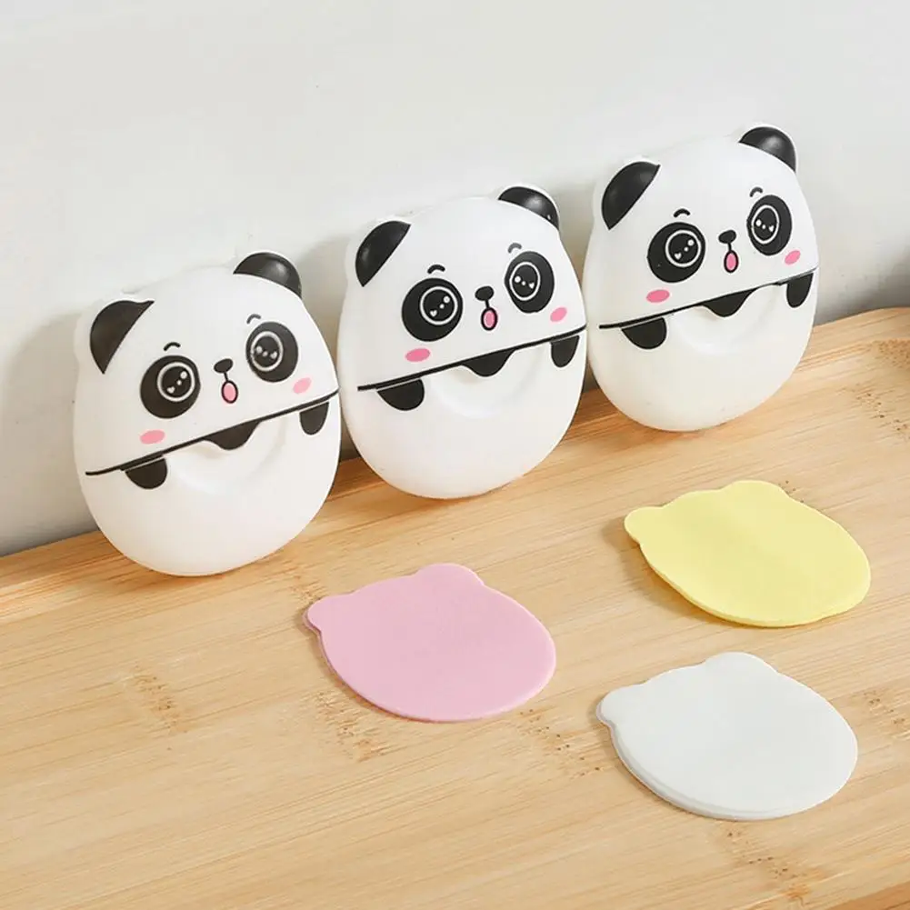 50 شريحة صابون ورقي صغير محمول على شكل فراولة يمكن التخلص منه لغسل صابون اليد أوراق العناية المعطرة مستلزمات التنظيف صابون يدوي X0B9 #6