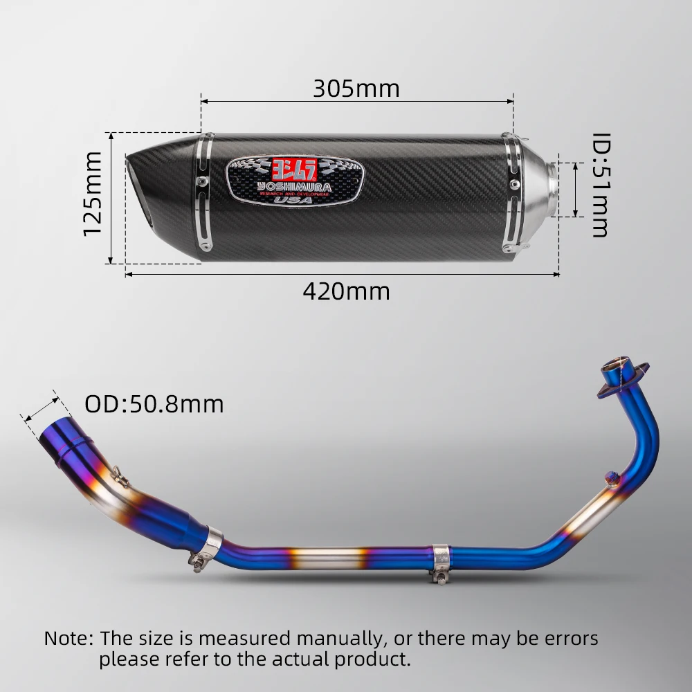 Выхлопная система для мотоцикла, глушитель выхлопной системы мотоцикла, нескользящая передняя соединительная труба для CBR150, CB150R, CBR150R