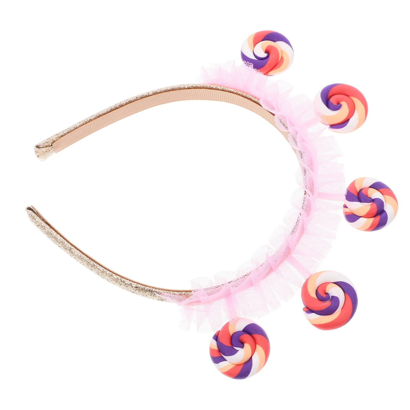 핑크 키즈 롤리팝 머리띠 귀여운 만화 헤어밴드 생일 파티 휴일 축하 캔디랜드 드레스업 액세서리