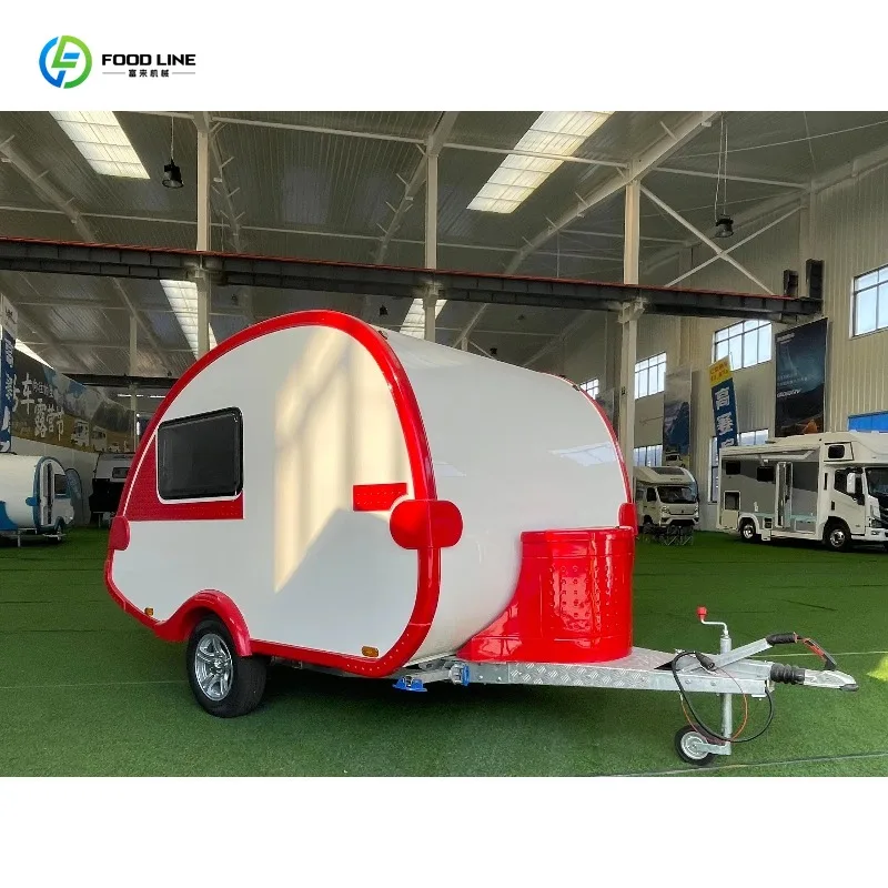 Customized Color Customizable Small RV Camper Water Drop Flagship Teardrop Trailer For Road Trip And Wilderness Camping