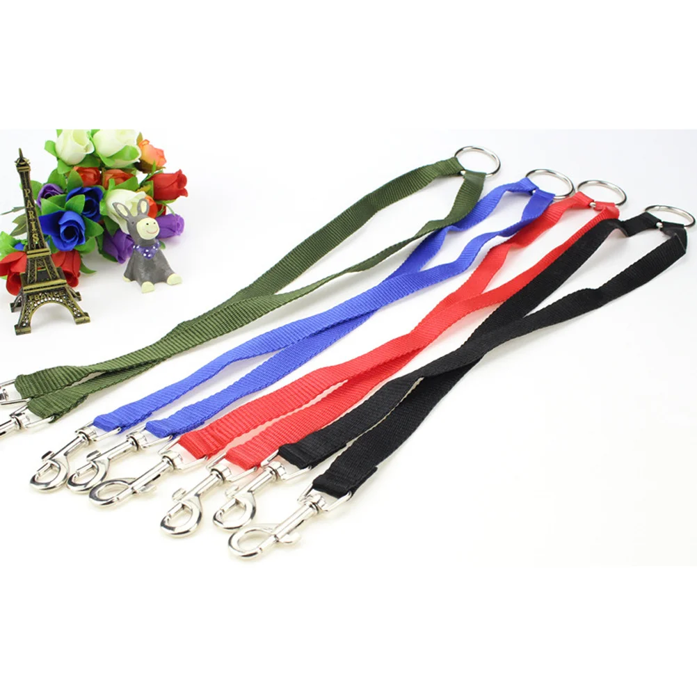 

Dual Clips Dog Leash Nylon Rope Black Double Lead for Small Pets Ideal Running Walking Dog Control Double Leash for Dogs