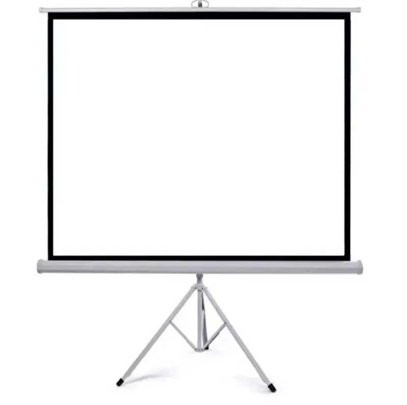 100-Inch Projector Screen Retractable Tripod