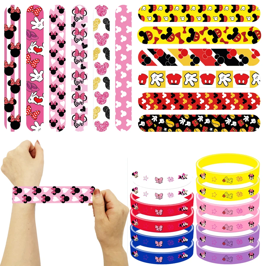 

Сувениры для вечеринки с Минни Маус, браслеты, силиконовый браслет, подарки на день рождения, принадлежности для детей, свадебные сувениры на Хэллоуин