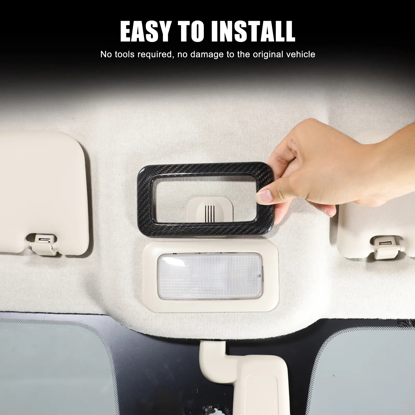 

1 шт., сухой карбоновый задний фонарь для чтения на крыше автомобиля, рамка, крышка для Fiat 500 2021-2023, автомобильная лампа для чтения, накладка, аксессуары