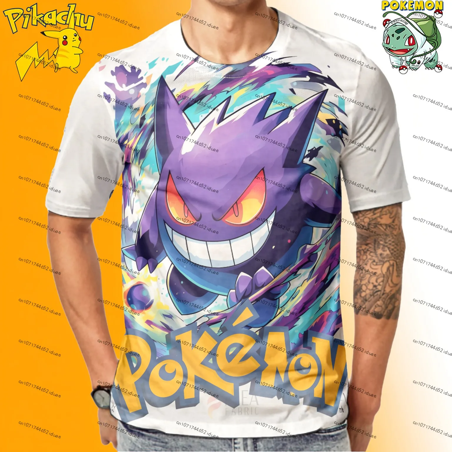 New Men's Pokemon Print T-Shirts Unisex Y2k T-shirt Harajuku Style Streetwear Man Clothes Oversize Anime Short Sleeve Summer Top