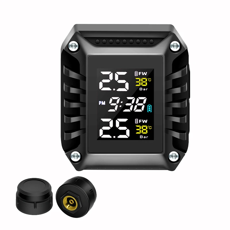 

Motorcycle TPMS Security Alarm Accurate tire pressure Monitor Electric Motorcycle Wireless Tire Pressure Monitoring System