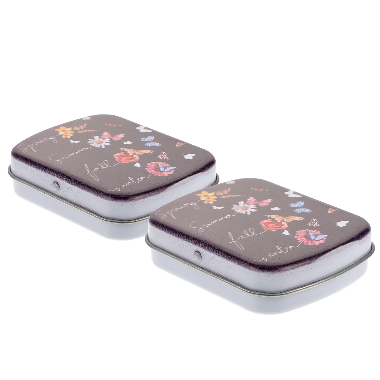 

2Pcs Iron Portable Storage Box Case Penpoint Penpoint Stationery Box Holder Holder Desk ganizer Office Supplies
