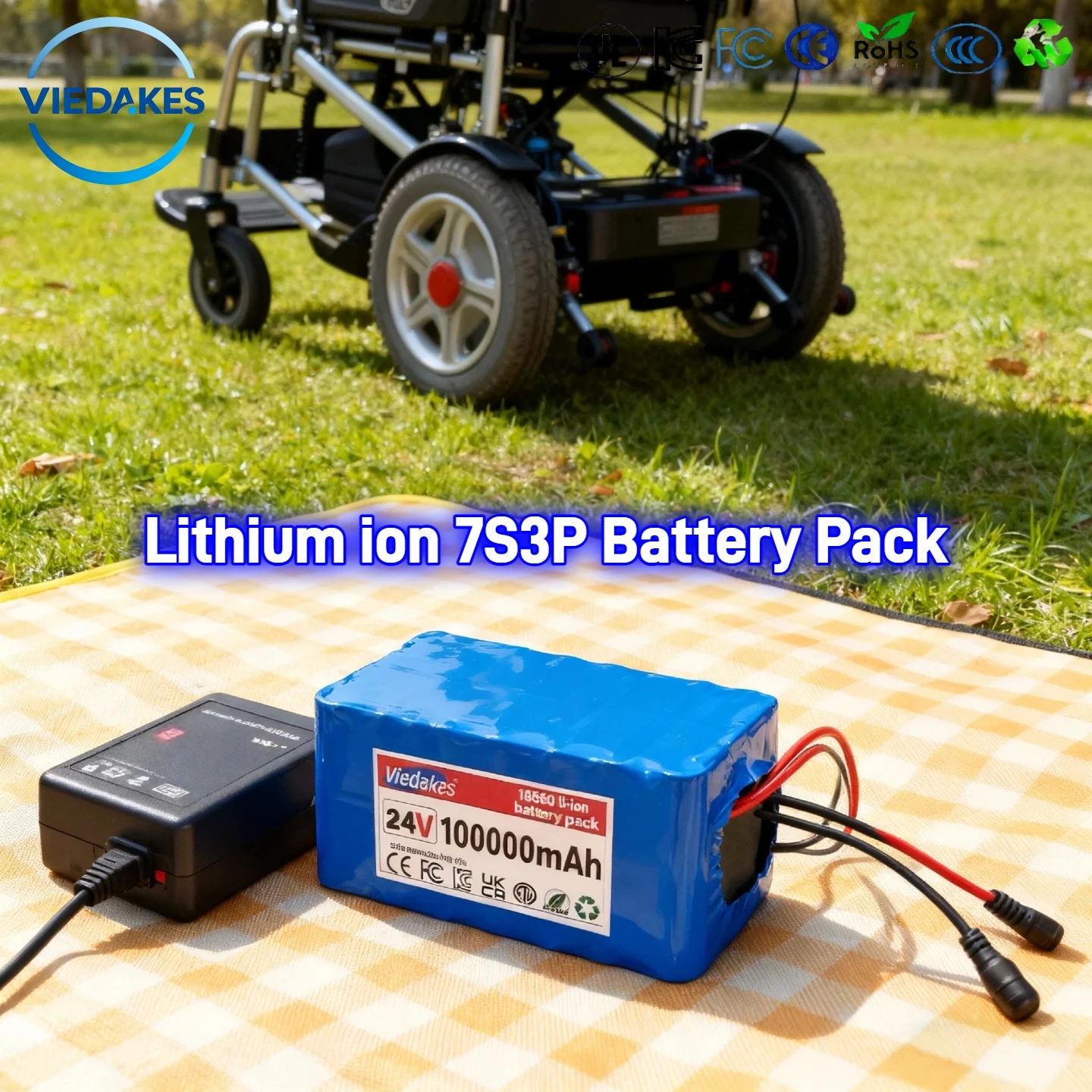 

24V 100AH 7S3P Battery High Capacity - Perfect for Disabled Mobility Wheelchairs, Electric Toy Trucks & Commuter Scooters️