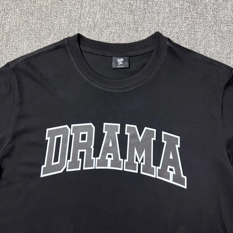 24ss Drama Call Tshirs High Street Casual Hip Hop Unisex Oversized T Shirt Men Women Tee