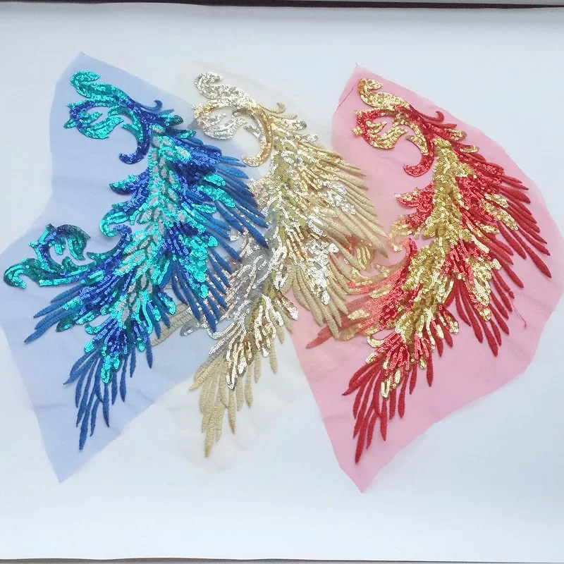 スパンコールとタッセルのフラワーレースのパッチ,刺繍されたアップリケ,襟の縫い付け,結婚式のドレスの装飾,DIY