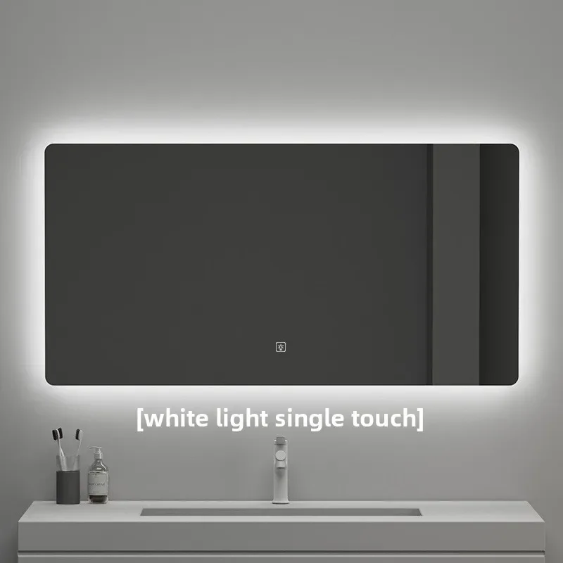 40 * 60CM High Definition Defogging Induction Makeup  Full Body Mirror Smart Mirror Touch Screen Led Bathroom Mirror with Lamp