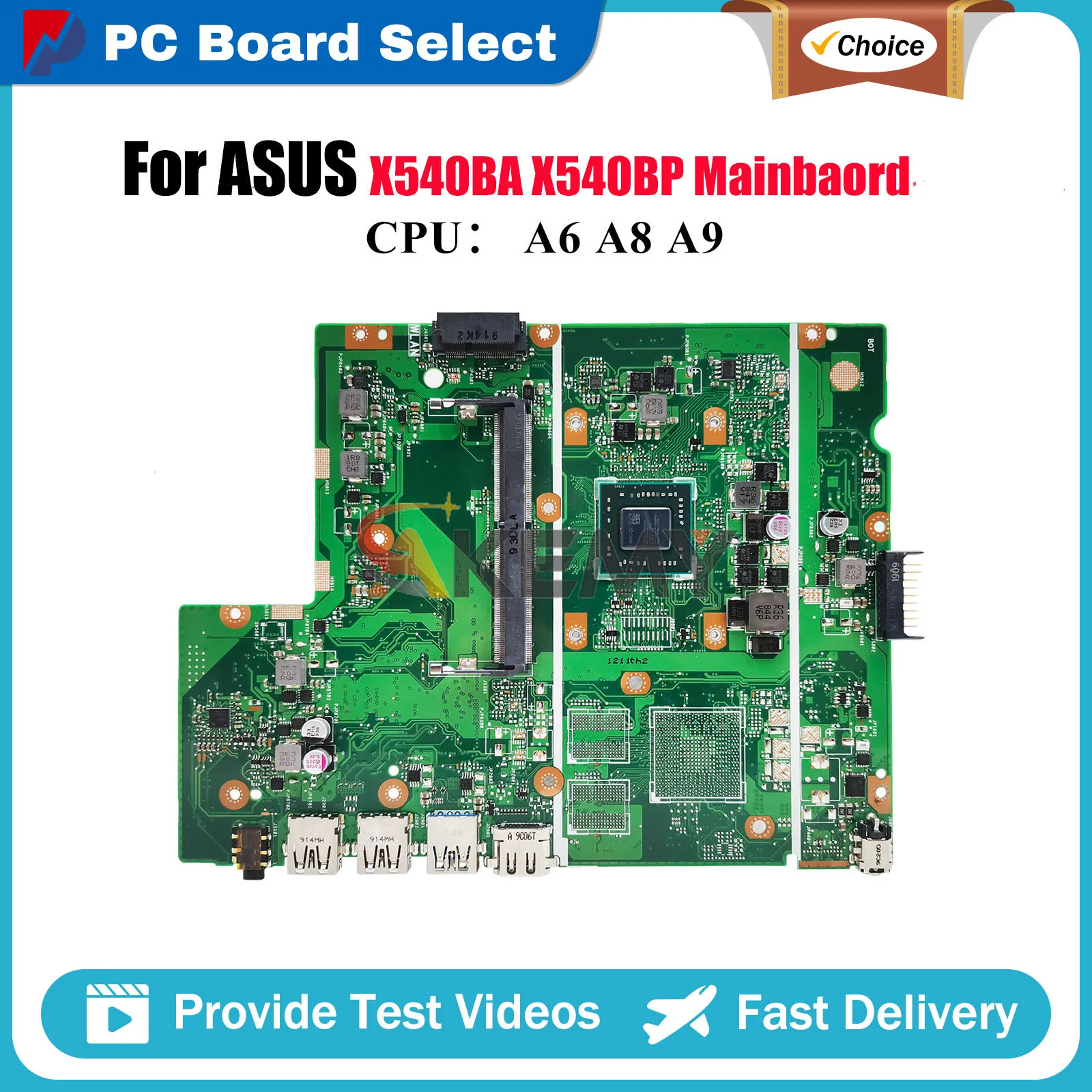 

X540BP Материнская плата для ноутбука ASUS VivoBook F540B X540BP D540B X540B X540BA R540B A540B Материнская плата для ноутбука с процессором A6 A8 A9 stk