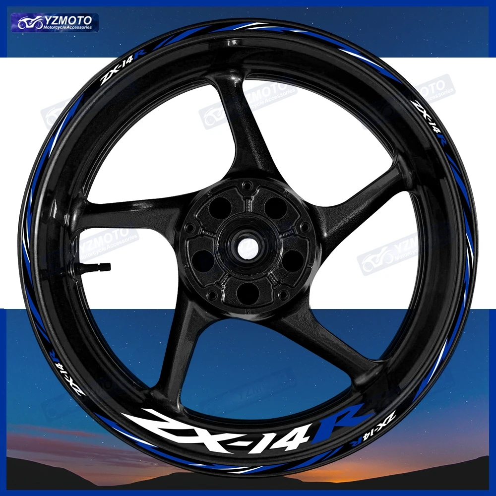 

For ZX-14R ZX14R ZX 14R Motorcycle 17 Inch Front And Rear Wheel Stripe Sticker Wheel Decal Decorative Reflective Rim Stickers
