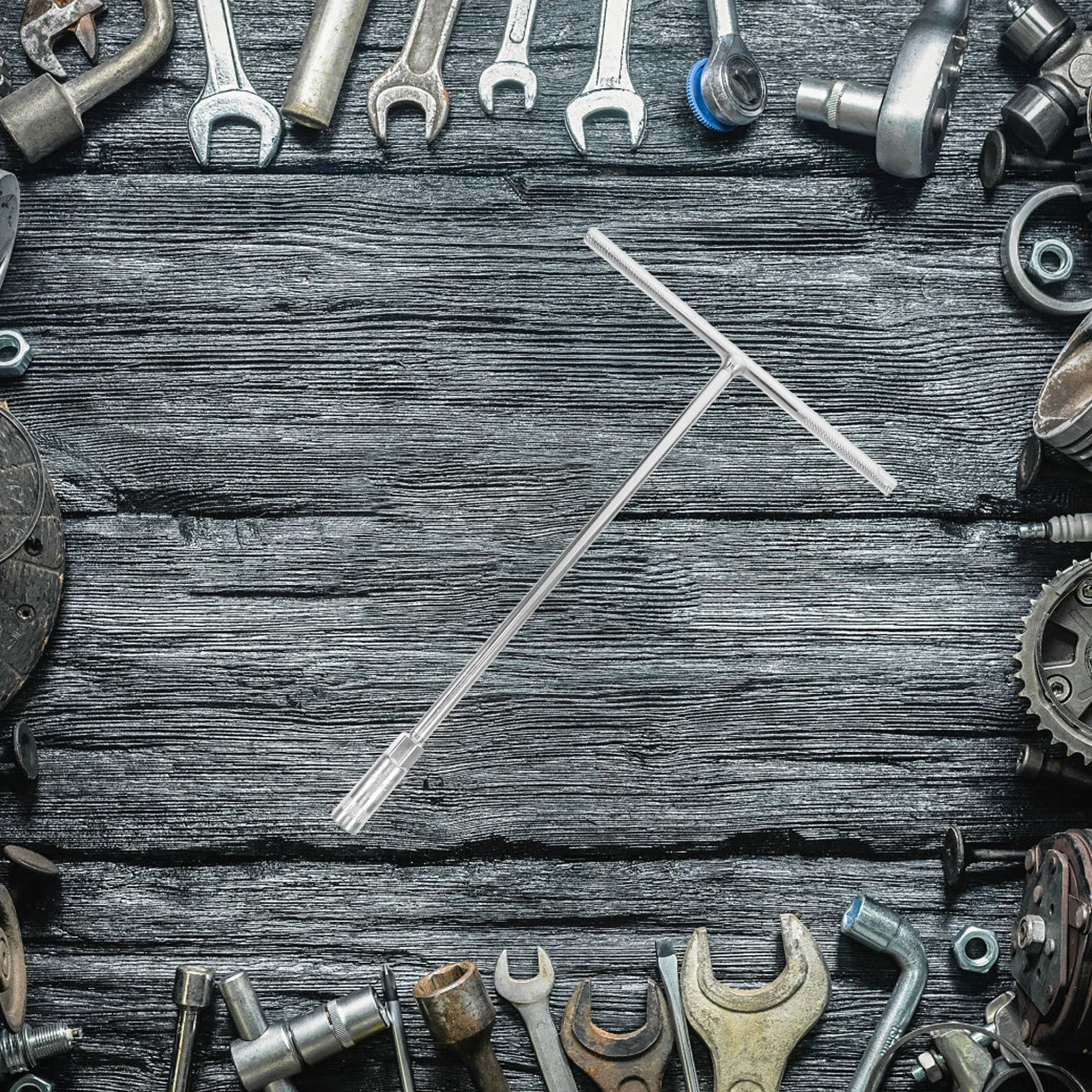 

Heavy Duty T Handle Socket Wrench 10Mm Extended Reach Hexagon Design for Car Bike Type Spanner Tool Wrench