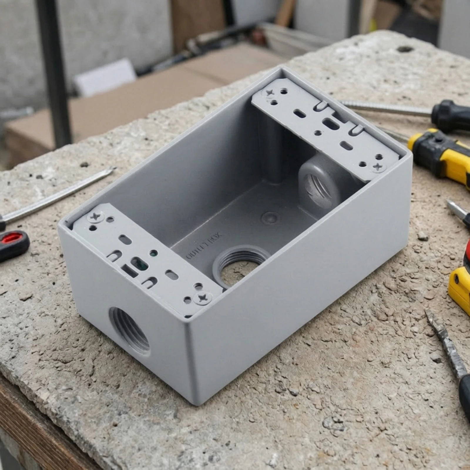 Electrical Junction Box Surface-Mounted Metal Junction Box Hardware Weatherproof Corrosion Resistant for Electricians
