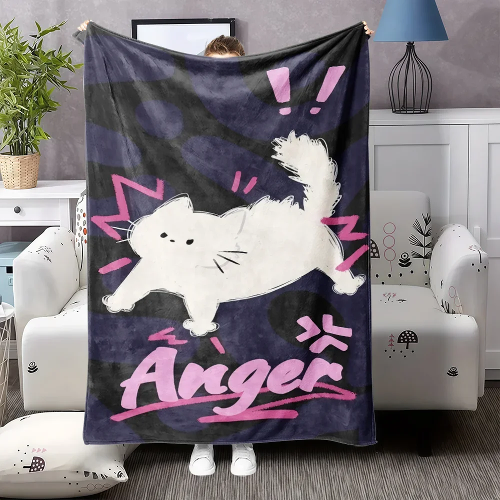 

Плед PC Angry Flannel: Мягкое всесезонное покрывало с милым розовым текстовым дизайном Angry, уютный плед для дивана, для дома, путешествий, кемпинга