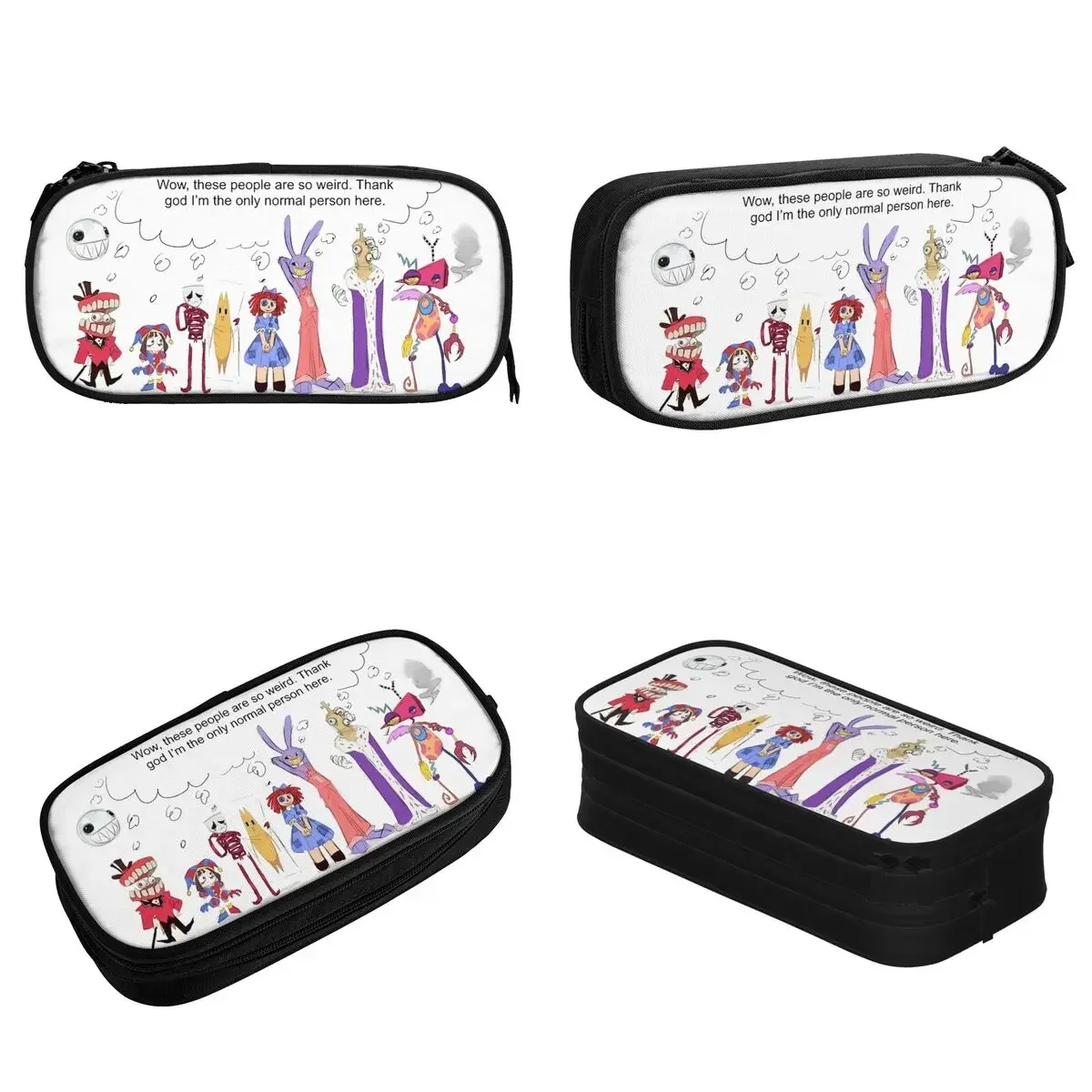 The Amazing Digital Circus They're So Normal Pen Box Double Layer Large Capacity Kids Pencil Bag Suprise Gift