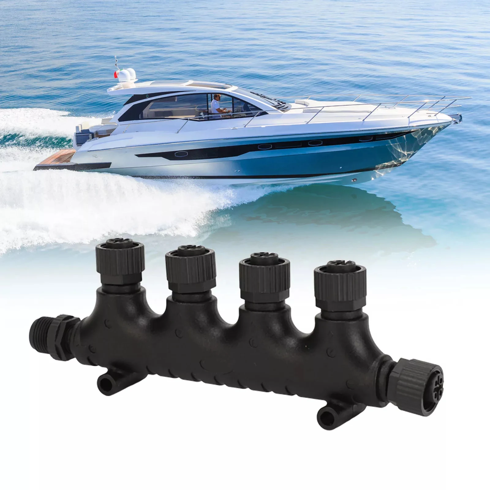 Connector Waterproof Nmea 2000 Tee Connector 4 Ports 5 Pin Connector For Vehicle Networking Gps Connection Lowrance
