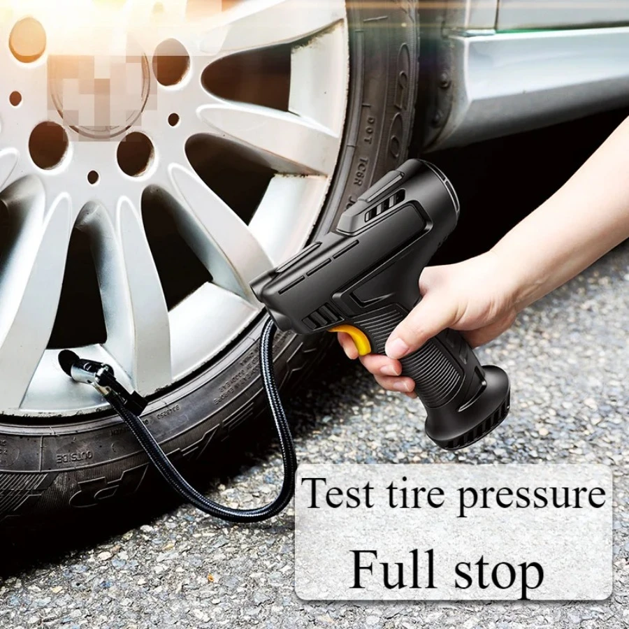 

Wireless Charging Handheld Tire Air Pump with Intelligent Digital Display - Portable for Car, Home & Vehicle