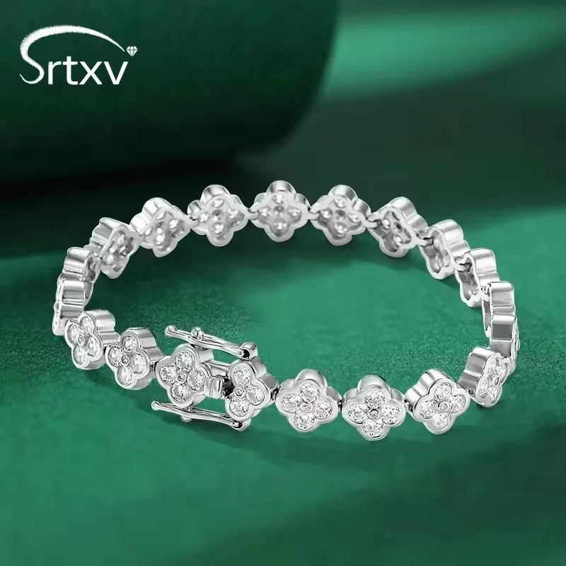 

100% S925 Sterling Silver 2mm High Carbon Diamond Bracelets For Women Sparkling Bride Wedding Lucky Bangle Jewelry Birthday Gift