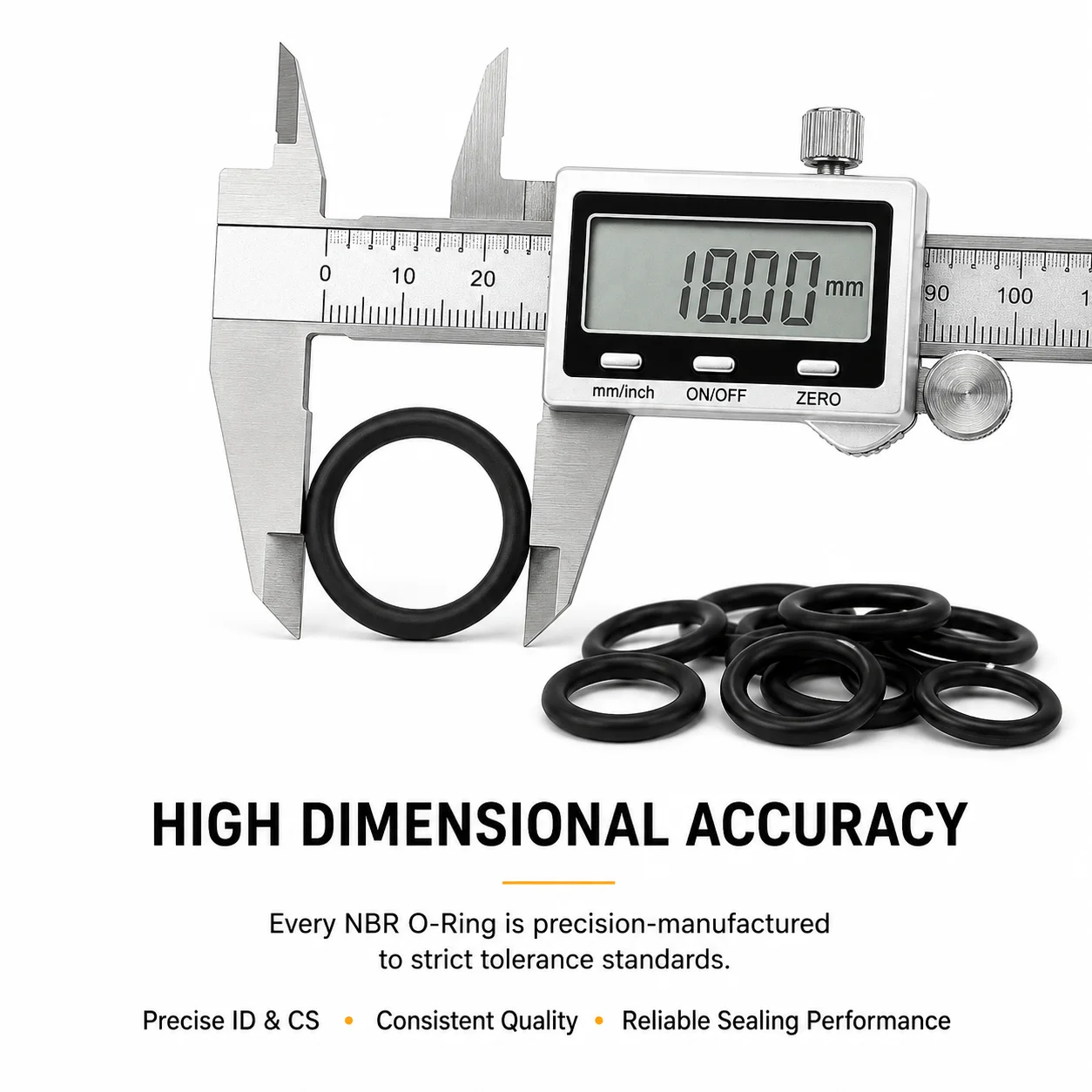 20 Pieces Of NBR O‑Ring CS 2.4mm Outer Diameter 6mm~32mm, Hydraulic And Pneumatic Industrial Universal Silent Sealing Ring.