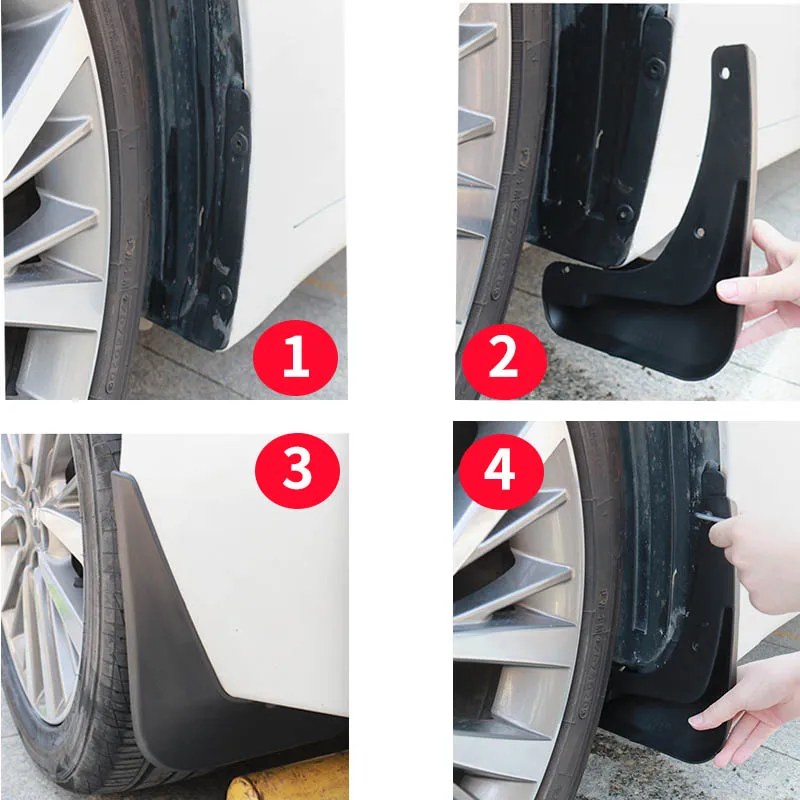 Auto Accessories For Geely Binrui Binray 2018~2021 Car Fender Anti-sand Splash Mud Guard Skin Punch-free Installation Car Tools