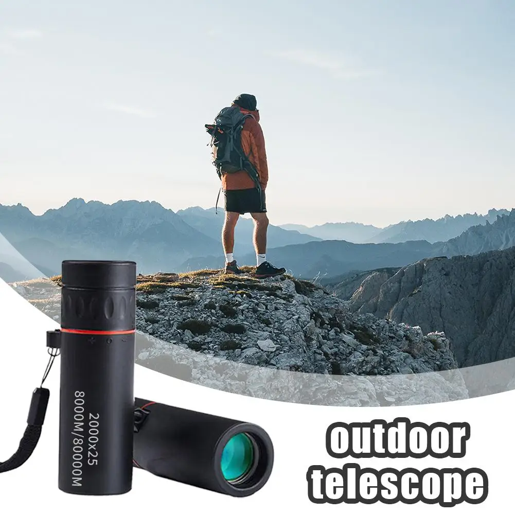 

Мини-монокулярный телескоп 2000x25 HD, портативный телескоп для кемпинга и охоты, телескопы для наблюдения за птицами