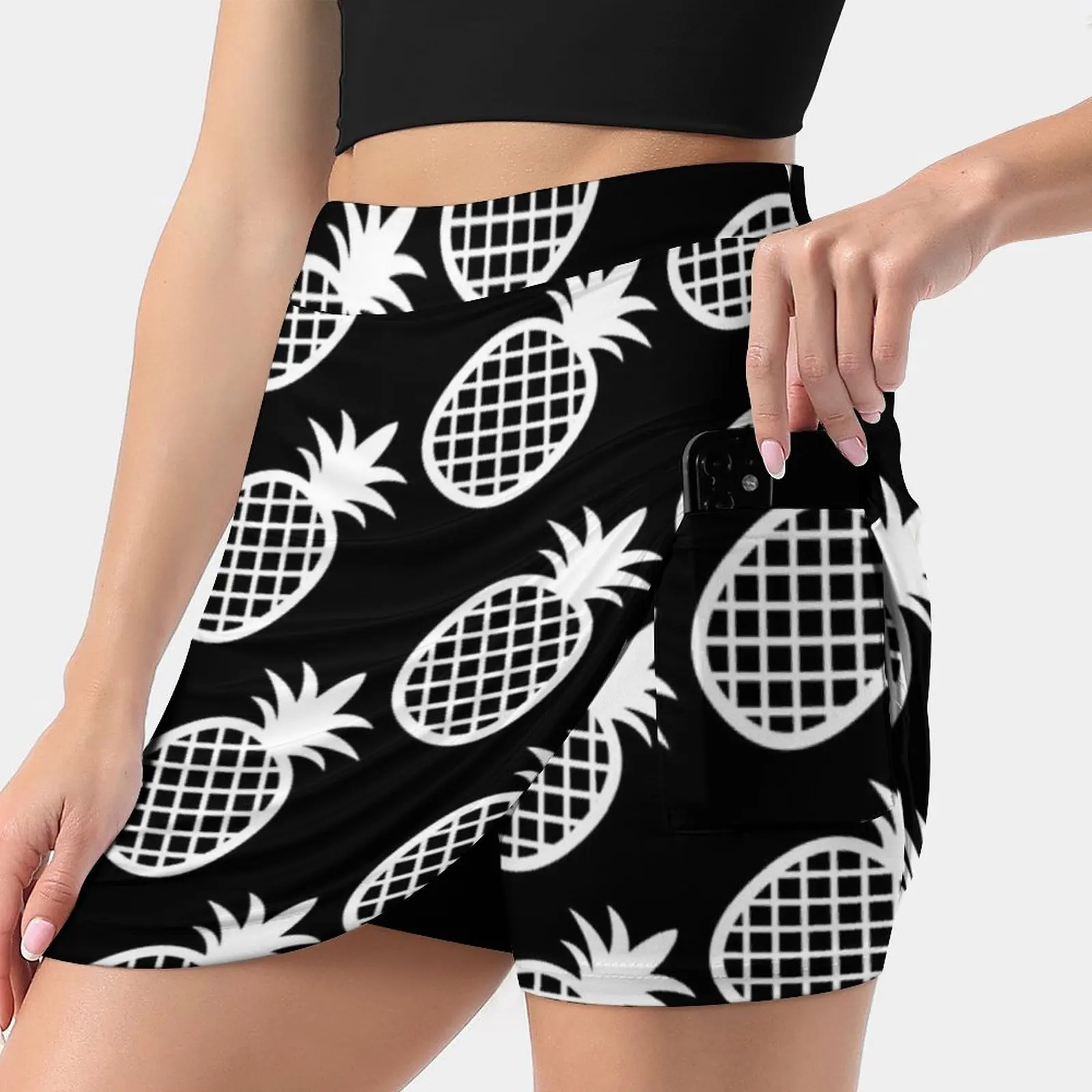 

Pineapple Korean Fashion Skirt Summer Skirts For Women Light Proof Trouser Skirt Fruite Pineapple Hawaii Dole